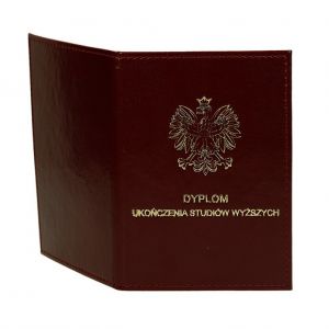 Wyzłocony napis Dyplom ukończenia studiów wyższych 0561_13